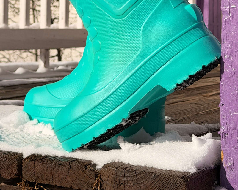 Loon'r Hi Flyer in Mermaid Motel, tread on a snowy step
