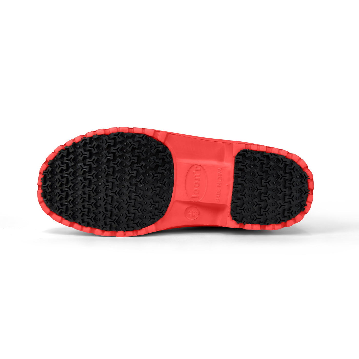 Loon'r Lo Rider in Lipstick Rodeo, sole and tread on white