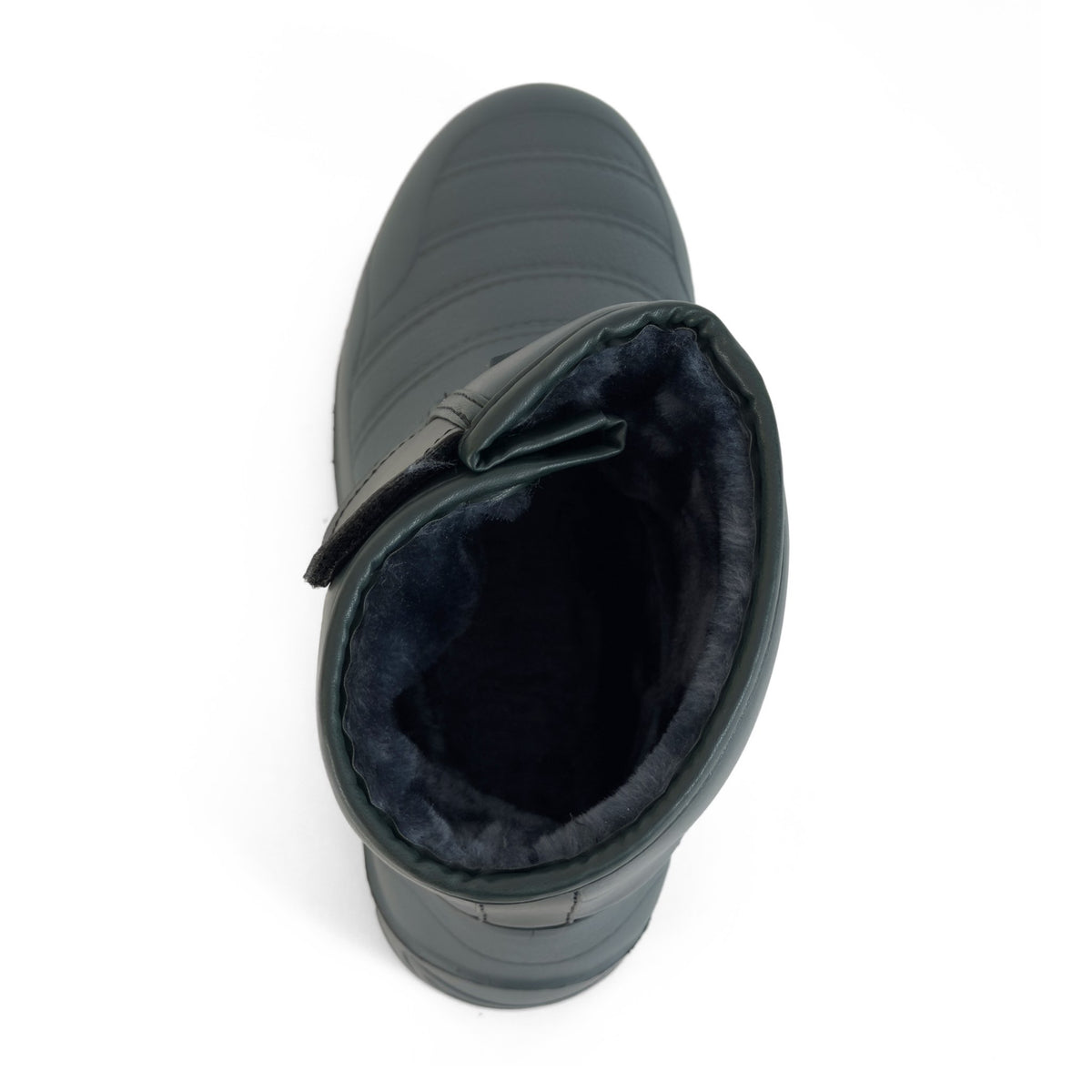 Loon'r Sidekick in Moss Pit, faux shearling lining from above on white