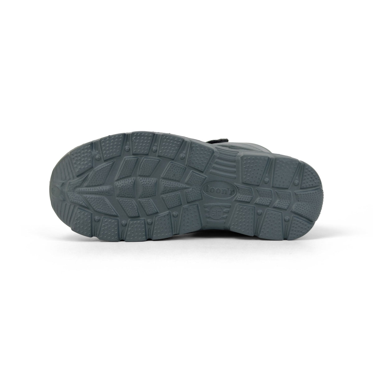 Loon'r Sidekick in Moss Pit, sole and tread on white